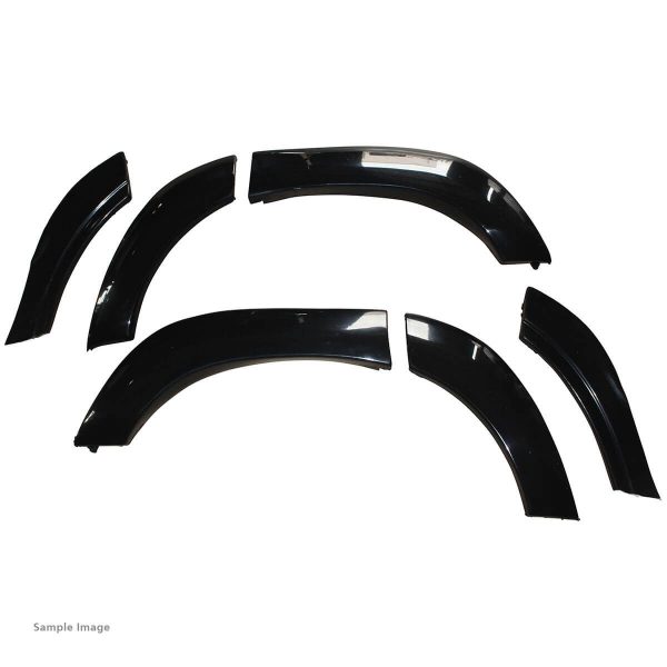 Flare Rear Deluxe Fibreglass Black Pair