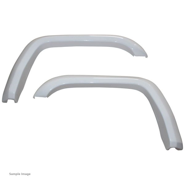 Flare Front Deluxe Fibreglass White Pair