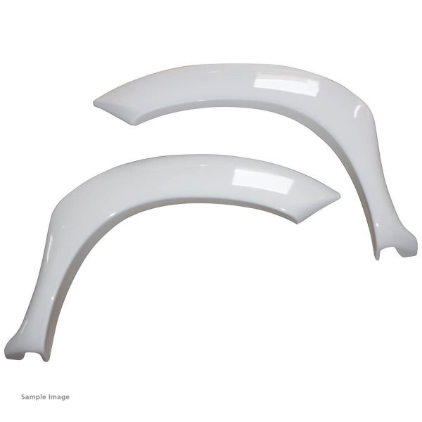 Flare Front Deluxe Fibreglass White Pair